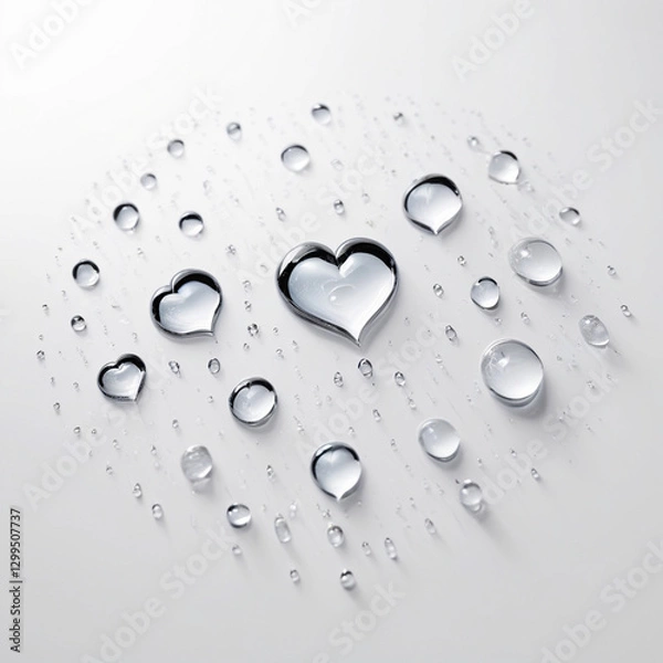 Obraz ハート型の水滴