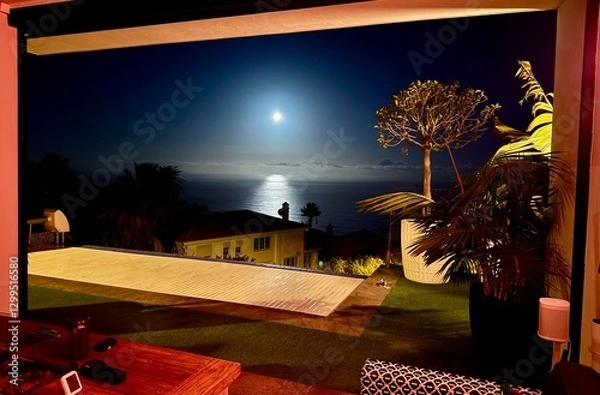 Obraz Mondschein über dem Meer