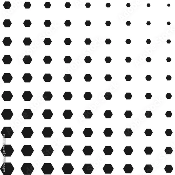 Fototapeta Hexagonal Grid and Honeycomb Patterns – Futuristic Geometric Design