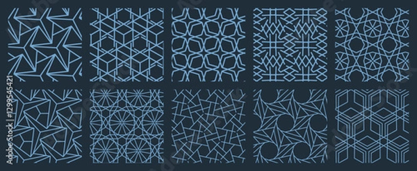 Obraz 10 Geometric Line Patterns Collection for Modern Aesthetic Designs and Digital Art Inspirations
