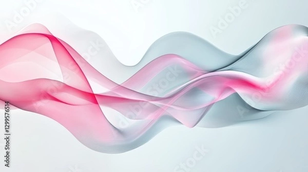 Fototapeta Abstract Pink and Gray Waves