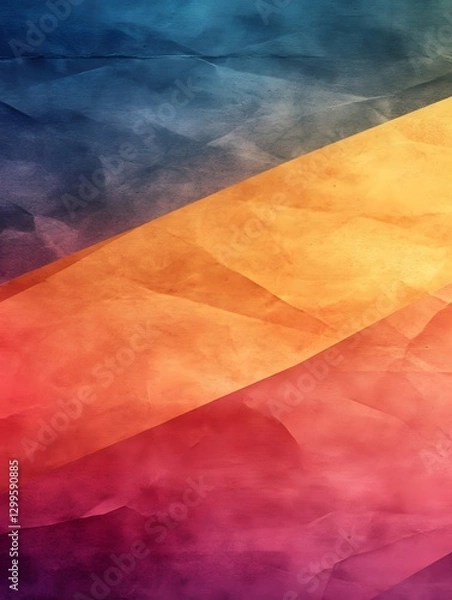 Fototapeta Vibrant Abstract Landscape with Overlapping Geometric Patterns and Gradient Hues
