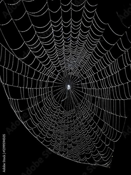Fototapeta Spider web in the dark