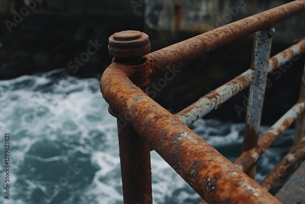 Fototapeta rusty bolt and nut