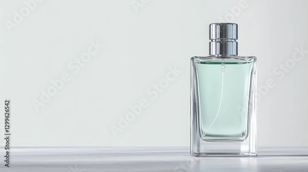 Fototapeta Perfume bottle on a light surface