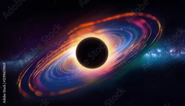 Fototapeta ブラックホールをイメージしたイラスト