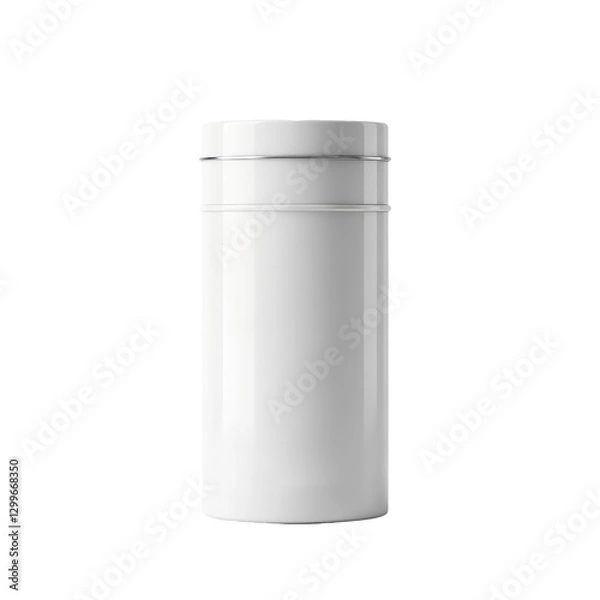 Fototapeta "Minimalist White Cylindrical Container – Sleek Product Packaging"
