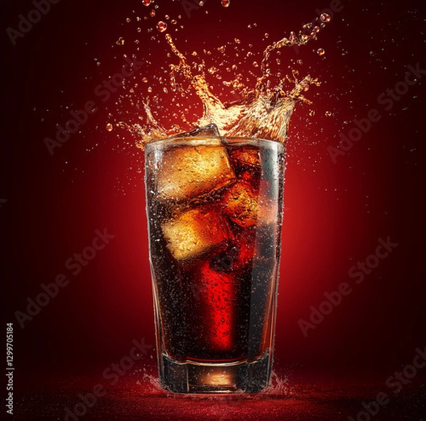 Obraz 글라스, 마시다, 주스, 음료, 아이스, 술, red, h2o, 멋진, 콜라, 코크, 음료수, 갈증