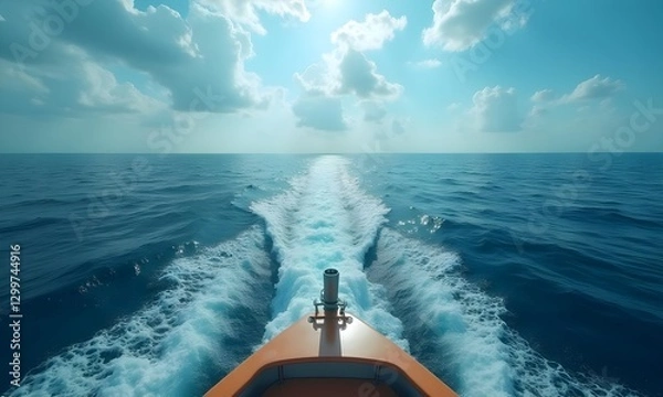 Obraz Nervousness of Looking Down into the Ocean from a Boat
