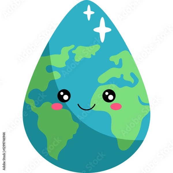 Obraz Environment kawai icon elements 