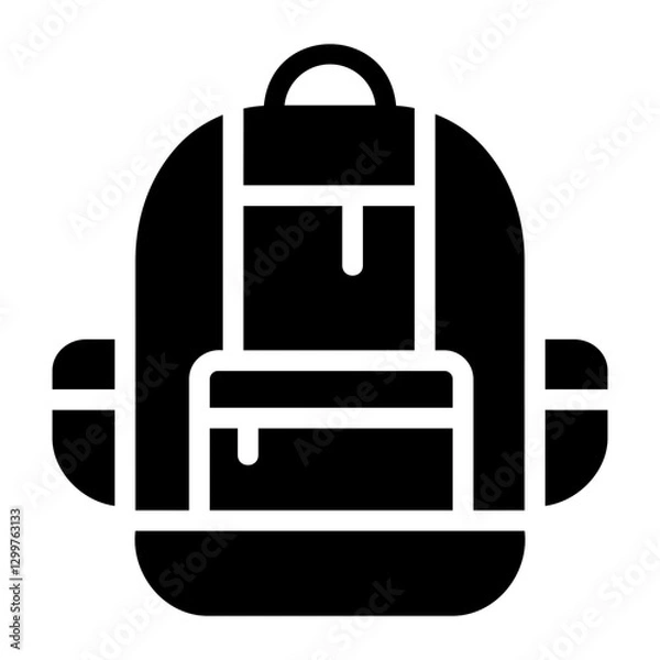 Fototapeta backpack Solid icon