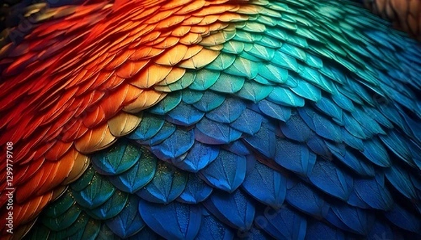 Fototapeta the surface of a beautiful feather