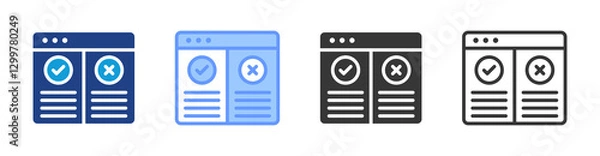 Obraz Exception icon set multiple style collection