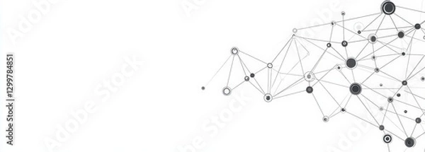 Obraz Network connection illustration for web, science and tech background