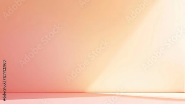 Fototapeta Corner of room bathed in warm light creating gradient