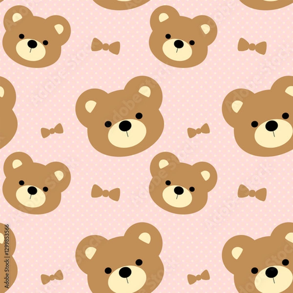 Obraz seamless background with teddy bears