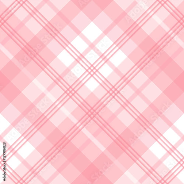 Obraz pink and white plaid pattern
