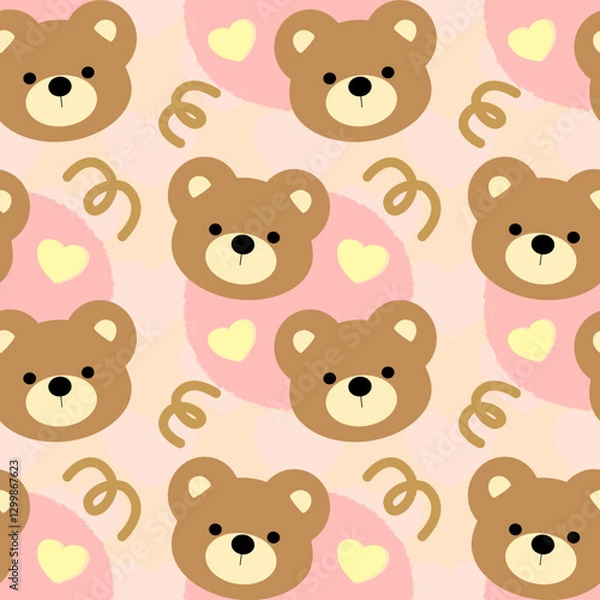 Fototapeta seamless background with teddy bears