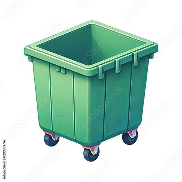 Obraz Waste skip isolated on transparent background