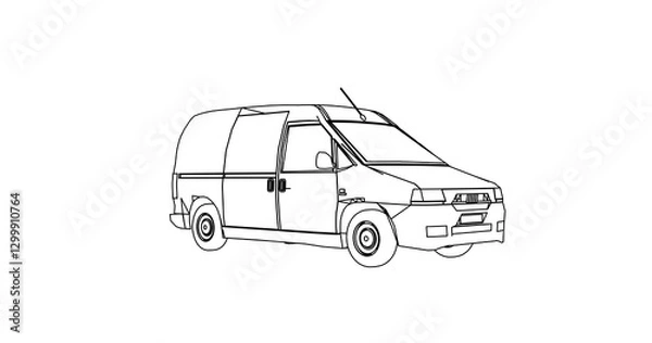 Fototapeta car hand drawing and sketch black and white.	