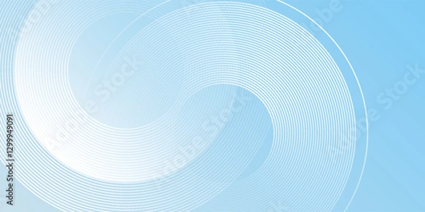 Fototapeta Modern background pastel colorful blue and white gradations. Circle effect style geometric background simple modern