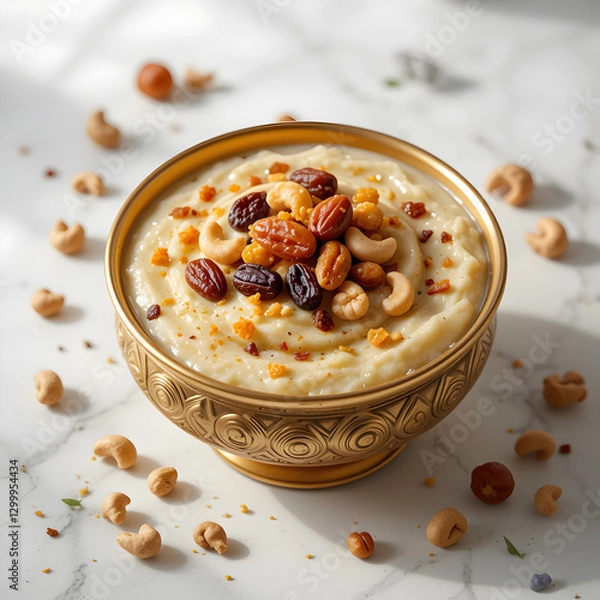 Obraz Creamy Nut & Raisin Rice Pudding Recipe