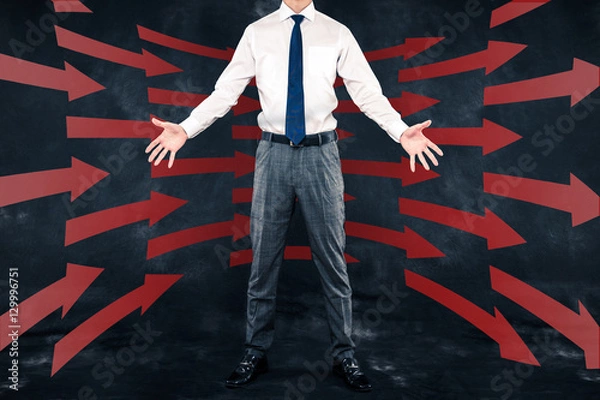 Fototapeta ビジネスマンと矢印