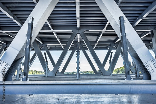 Obraz metallic bridge construction