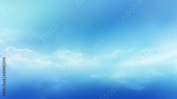 Fototapeta Ethereal blue sky with soft clouds and gentle light, creating a serene and calming atmosphere.