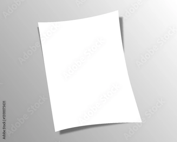 Fototapeta White blank sheets of a4 size paper  mockup