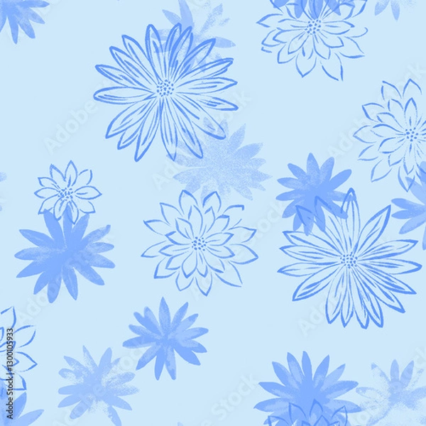 Fototapeta seamless pattern with snowflakes