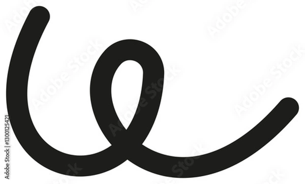 Obraz black line, squiggly line