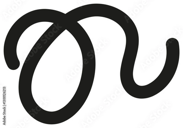 Obraz black line, squiggly line