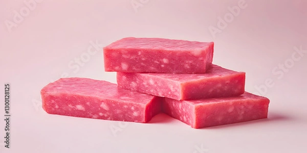 Fototapeta High-Quality Fresh Raw and Cooked Meat Selection Featuring Juicy Steak Cuts, Grilled Ham, and Sliced Pork with a Delicious and Mouthwatering Presentation