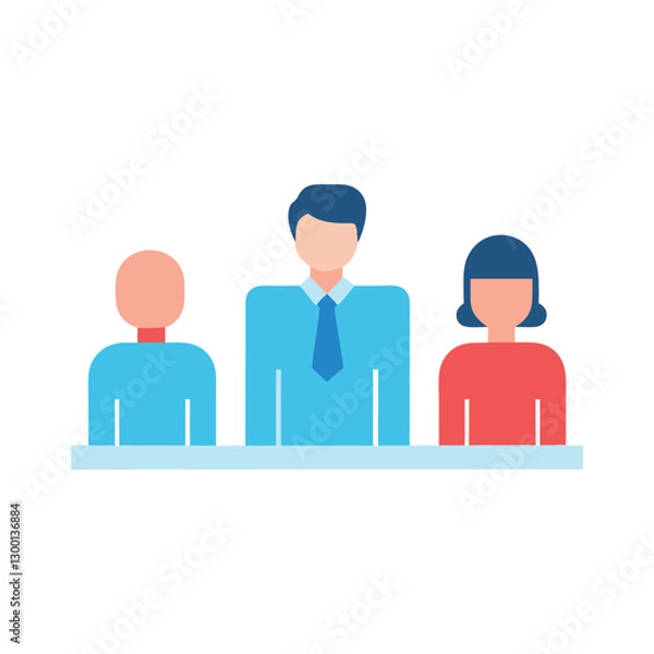 Fototapeta Business team actively discussing financial performance for strategic improvement