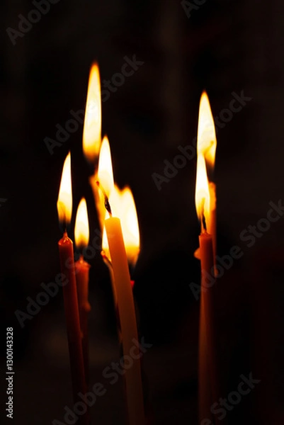 Obraz Burning yellow candles