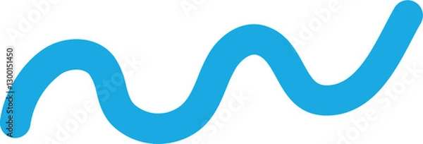 Obraz geschwungene blaue Linien