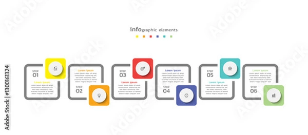 Fototapeta Business infographic template colorful background design