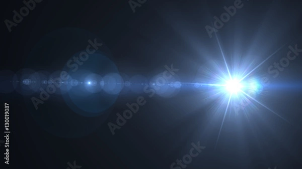 Fototapeta abstract of lighting for background. digital lens flare in dark background