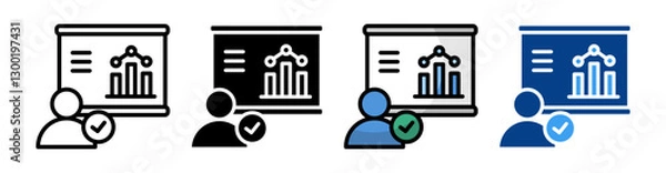 Obraz Attendance Icon Set Multiple Style Collection