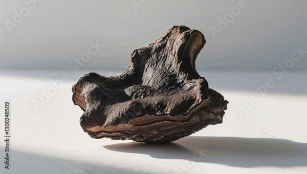 Obraz Minimalist Chaga mushroom – The beauty of simplicity