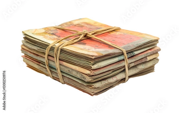 Fototapeta A Neatly Bundled Stack of Joss Paper