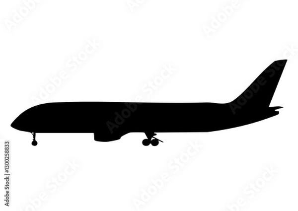 Obraz 旅客機 787 シルエット