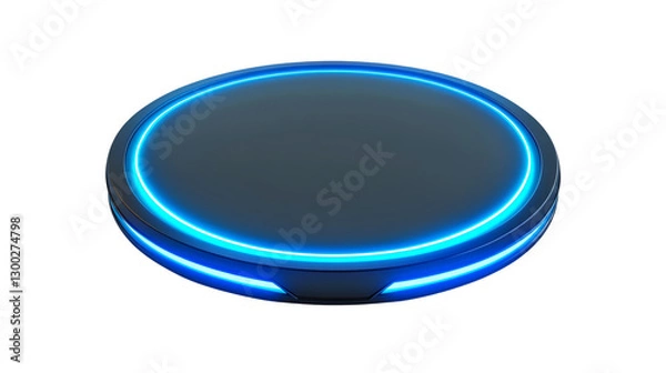 Fototapeta Futuristic illuminated wireless charger design.