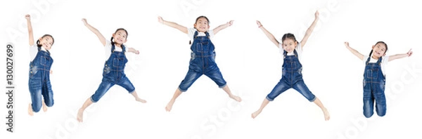 Obraz Asian cute child is jumping