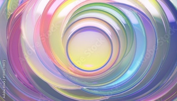 Fototapeta 抽象画、虹色のグラフィック素材