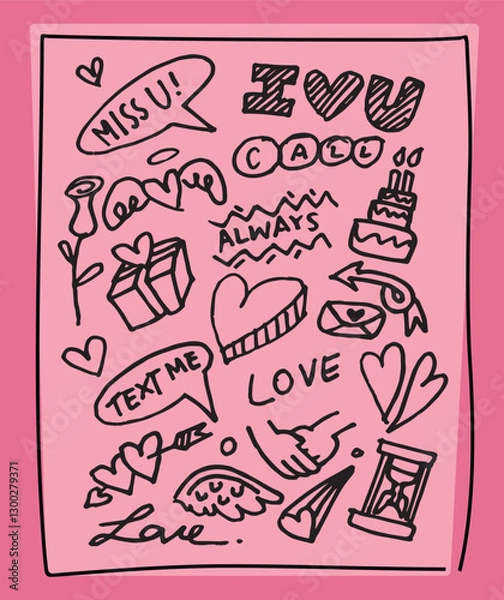 Obraz Doodle text and sign