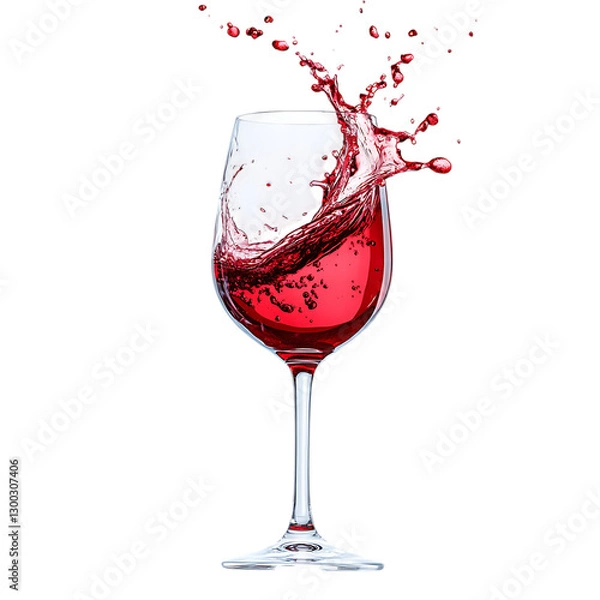 Fototapeta Red wine splash isolated