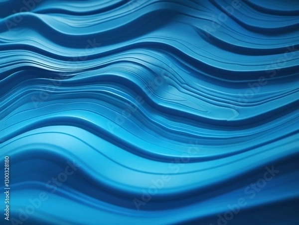 Obraz Blue waves flowing in an abstract pattern. Use for background textures or design elements