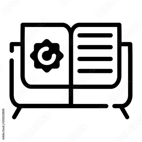 Obraz reading al-quran icon design